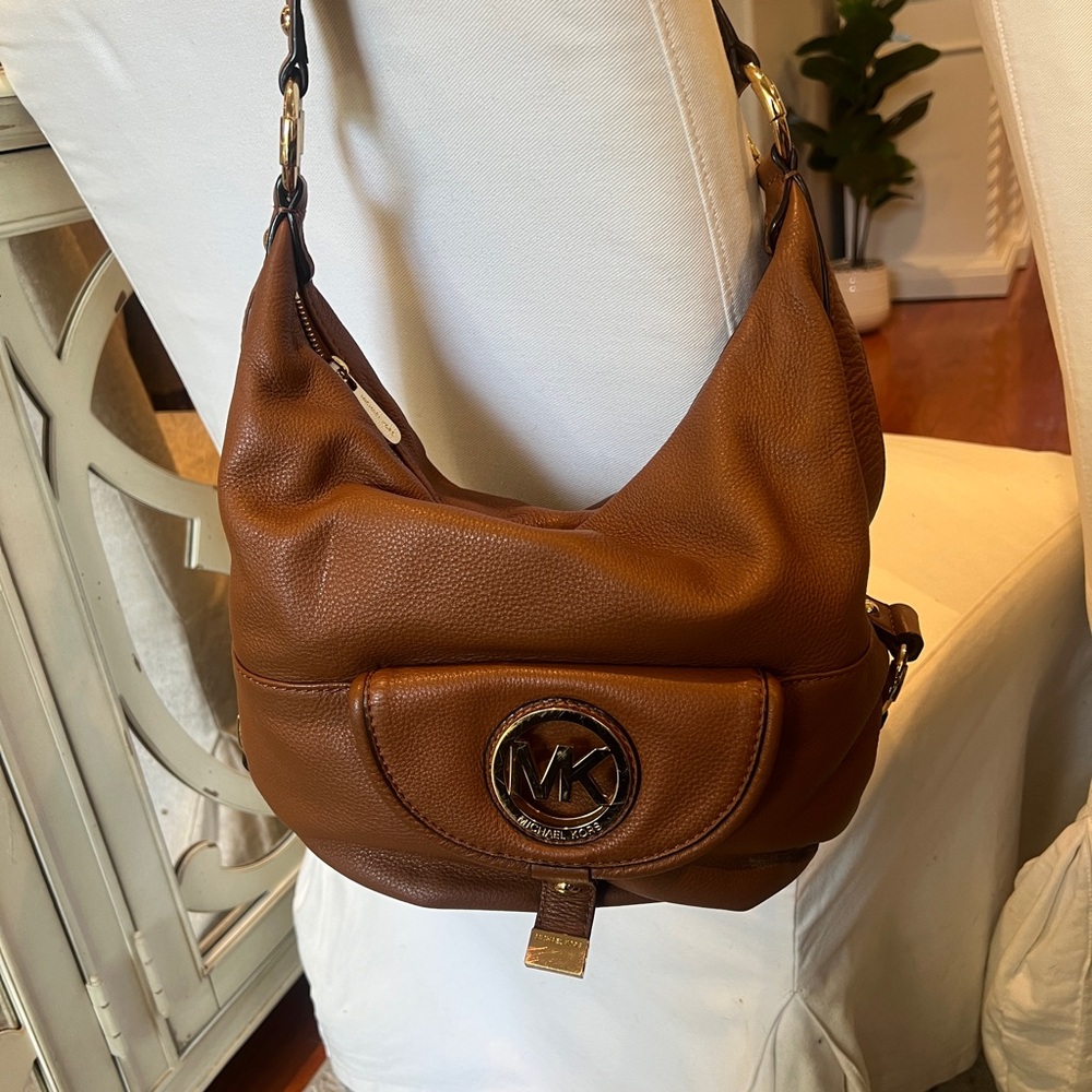 Michael Kors Tan Leather Shoulder Bag
